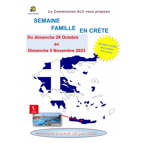 SEMAINE FAMILLE EN CRÈTE