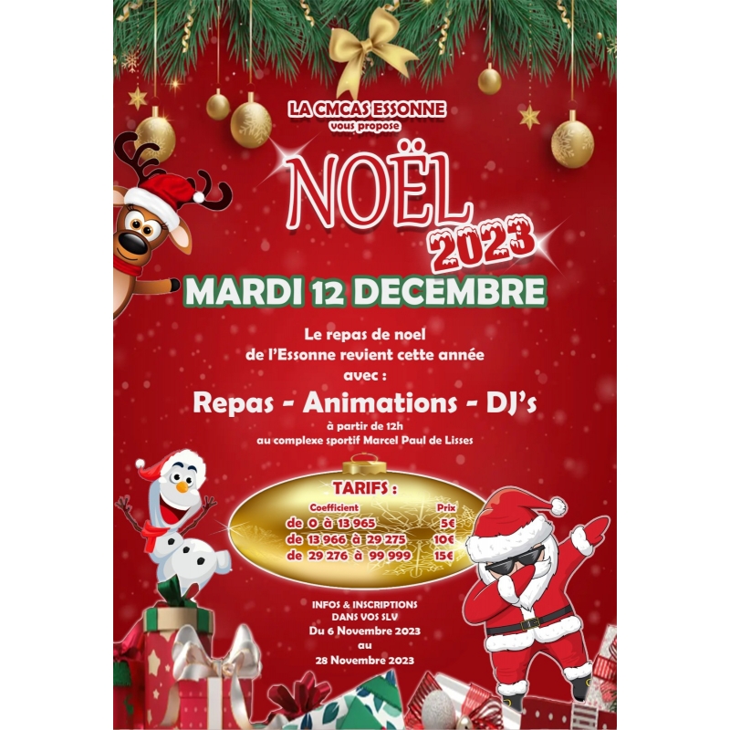 REPAS DE NOEL DES ACTIFS 2023 CMCAS ESSONNE