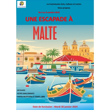 ESCAPADE À MALTE 2024